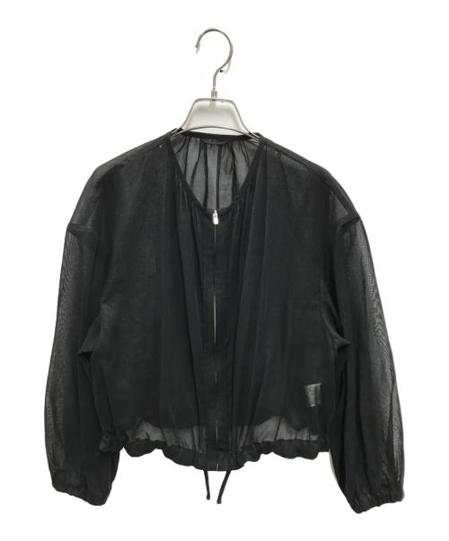 ANAYI（アナイ）ANAYI (アナイ) シアーコットンギャザーブルゾン ブラック サイズ:36の古着・服飾アイテム