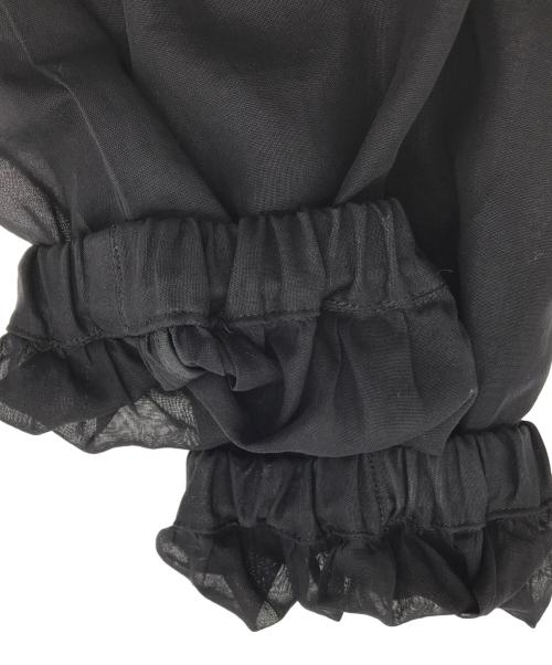 ANAYI（アナイ）ANAYI (アナイ) シアーコットンギャザーブルゾン ブラック サイズ:36の古着・服飾アイテム