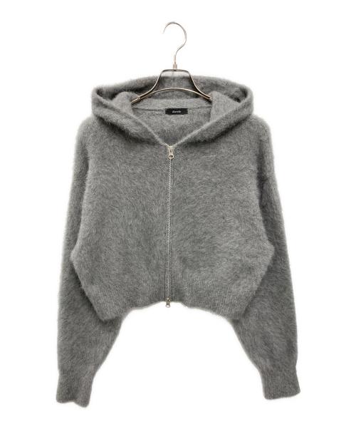 allureville（アルアバイル）allureville (アルアバイル) ウール混ジップアップフーディー グレー サイズ:2の古着・服飾アイテム