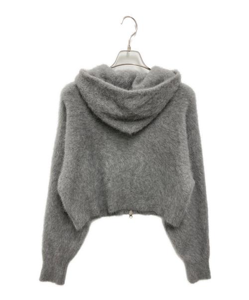 allureville（アルアバイル）allureville (アルアバイル) ウール混ジップアップフーディー グレー サイズ:2の古着・服飾アイテム