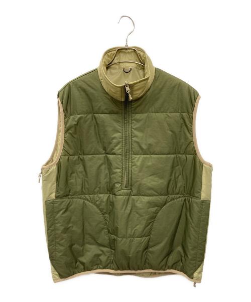 DAIWA PIER39（ダイワ ピア39）DAIWA PIER39 (ダイワ ピア39) TECH REVERSIBLE PULLOVER PUFF VEST ベージュ×オリーブ サイズ:FREEの古着・服飾アイテム