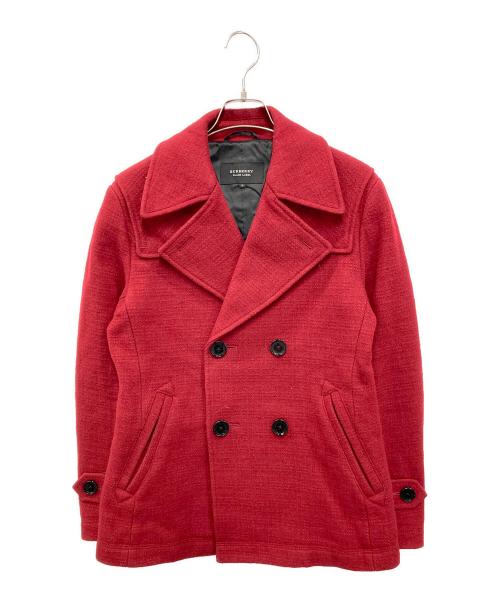BURBERRY BLACK LABEL（バーバリーブラックレーベル）BURBERRY BLACK LABEL (バーバリーブラックレーベル) ウールPコート レッド サイズ:Mの古着・服飾アイテム