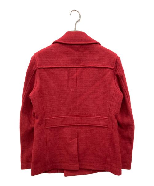 BURBERRY BLACK LABEL（バーバリーブラックレーベル）BURBERRY BLACK LABEL (バーバリーブラックレーベル) ウールPコート レッド サイズ:Mの古着・服飾アイテム
