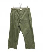 CIOTAシオタ）の古着「スビンコットン ヘリンボン ベイカーパンツ」｜カーキ