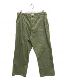 CIOTA（シオタ）の古着「スビンコットン ヘリンボン ベイカーパンツ」｜カーキ