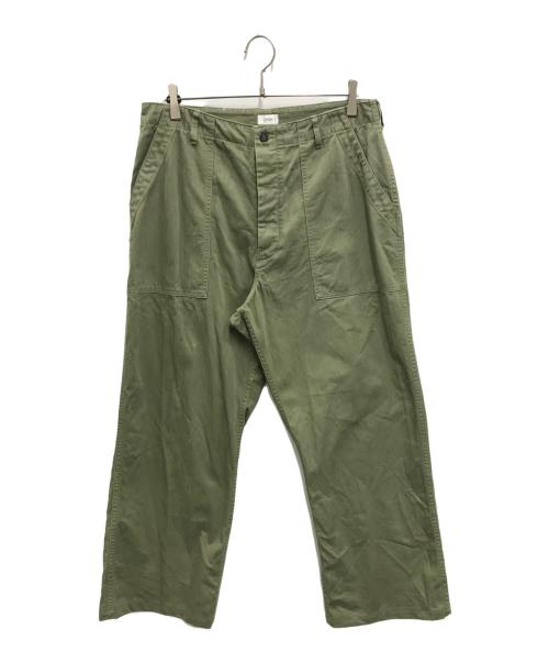 CIOTA（シオタ）CIOTA (シオタ) スビンコットン ヘリンボン ベイカーパンツ カーキ サイズ:6の古着・服飾アイテム