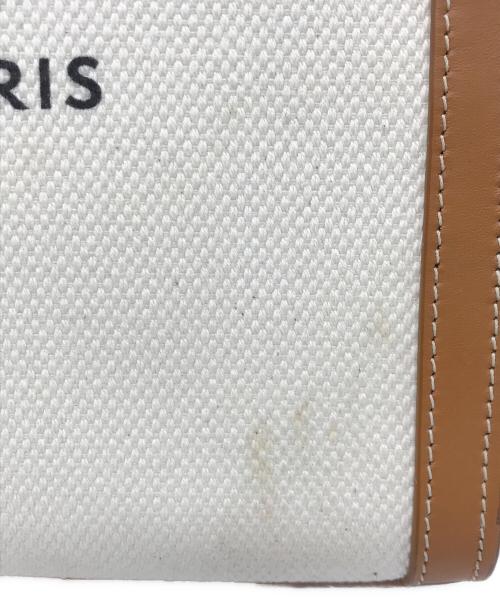 CELINE（セリーヌ）CELINE (セリーヌ) ミニバーティカルカバ ホワイト×ブラウンの古着・服飾アイテム
