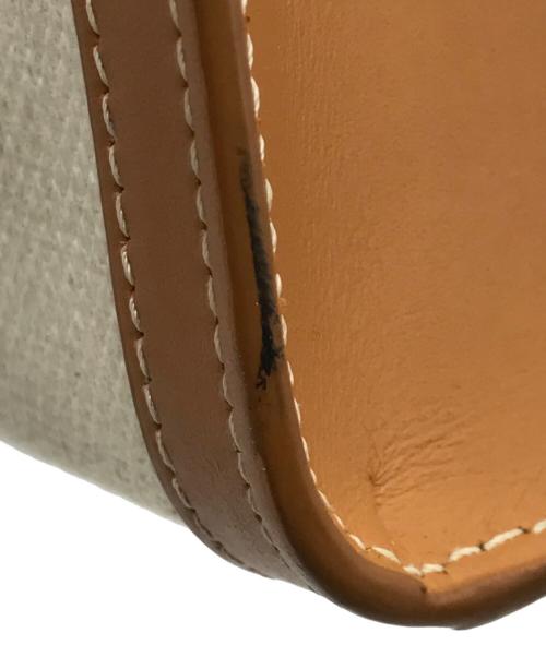 CELINE（セリーヌ）CELINE (セリーヌ) ミニバーティカルカバ ホワイト×ブラウンの古着・服飾アイテム