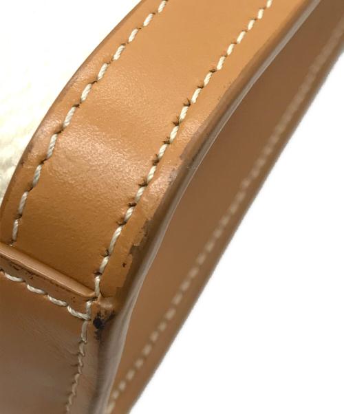 CELINE（セリーヌ）CELINE (セリーヌ) ミニバーティカルカバ ホワイト×ブラウンの古着・服飾アイテム