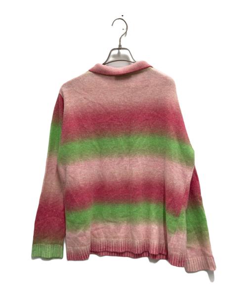 TTT MSW（ティー）TTT MSW (ティー) Kasuri Knit polo ピンク サイズ:Lの古着・服飾アイテム