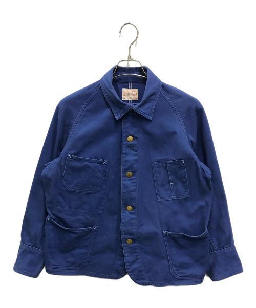 BONCOURA（ボンクラ）BONCOURA (ボンクラ) ツイルカバーオール ブルー サイズ:36の古着・服飾アイテム