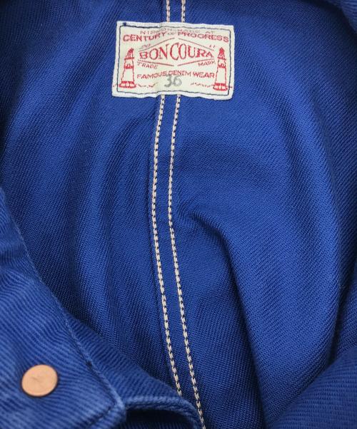 BONCOURA（ボンクラ）BONCOURA (ボンクラ) ツイルカバーオール ブルー サイズ:36の古着・服飾アイテム