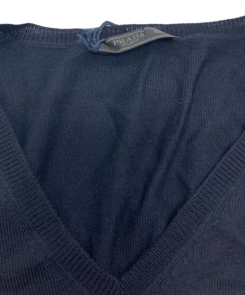 PRADA（プラダ）PRADA (プラダ) Vネックニット ネイビー サイズ:54の古着・服飾アイテム