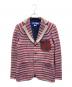 JUNYA WATANABE COMME des GARCONS（(ジュンヤワタナベ コムデギャルソン）の古着「ニットテーラードジャケット」｜グレー×レッド