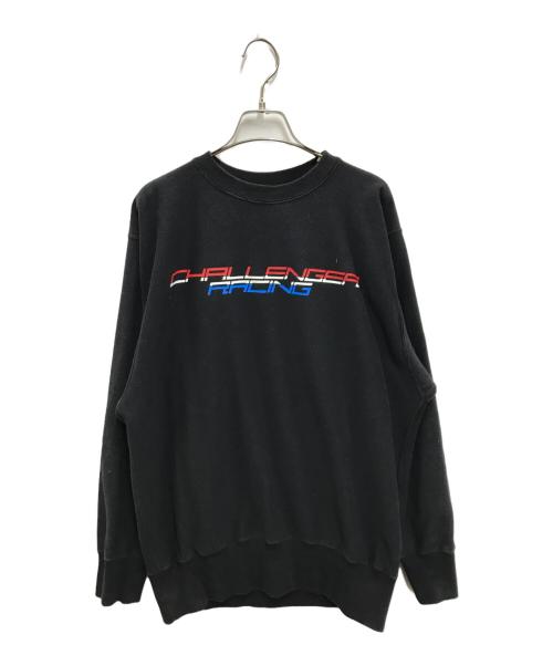 CHALLENGER（チャレンジャー）CHALLENGER (チャレンジャー) RACING LOGO C/N SWEAT ブラック サイズ:Sの古着・服飾アイテム