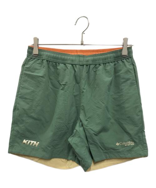 KITH（キス）KITH (キス) Columbia (コロンビア) PFG デシューツ バレー ショートパンツ ベージュ×グリーン サイズ:不明の古着・服飾アイテム