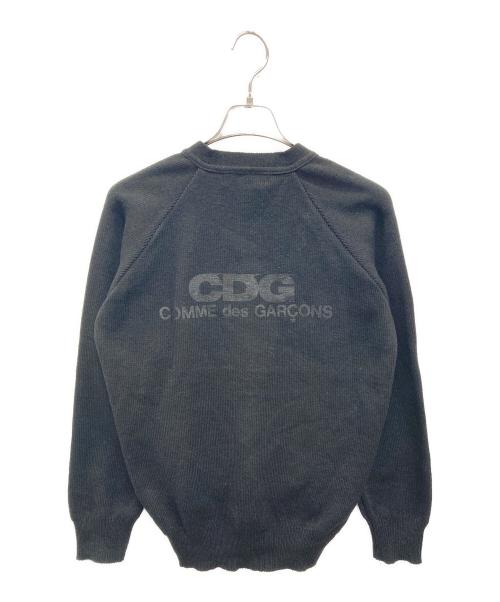 CDG（シーディージー）CDG (シーディージー) バックロゴカーディガン ブラック サイズ:Lの古着・服飾アイテム