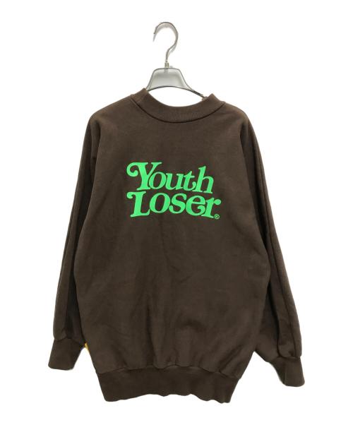 Youth LOSER（ユースルーザー）Youth LOSER (ユースルーザー) VERDY (ヴェルディ) Verdy front sweat 1997 ブラウン サイズ:記載なしの古着・服飾アイテム