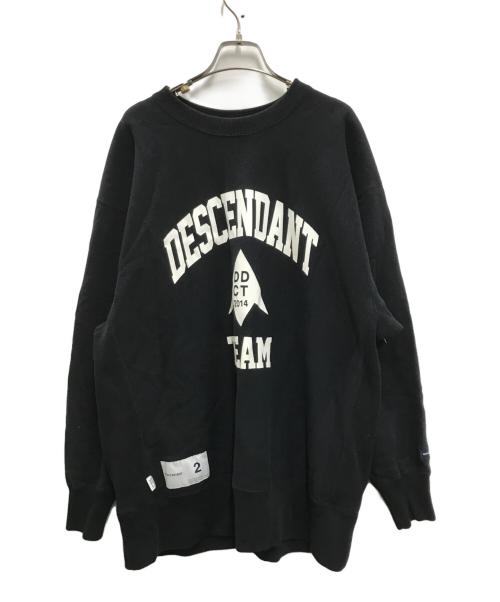DESCENDANT（ディセンダント）DESCENDANT (ディセンダント) Ron Herman (ロンハーマン) TEAM CREW NECK SWEATSHIRT ブラック サイズ:2の古着・服飾アイテム