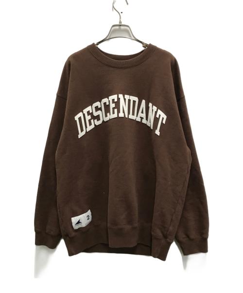 DESCENDANT（ディセンダント）DESCENDANT (ディセンダント) TEAM CREW NECK ブラウン サイズ:2の古着・服飾アイテム