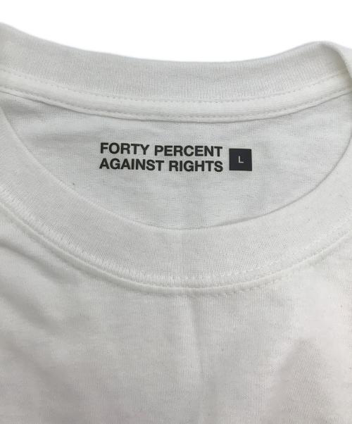 FORTY PERCENT AGAINST RIGHTS（フォーティー パーセント アゲインスト ライツ）FORTY PERCENT AGAINST RIGHTS (フォーティー パーセント アゲインスト ライツ) ROKUDENASHI S/S TEE ホワイト サイズ:L 未使用品の古着・服飾アイテム