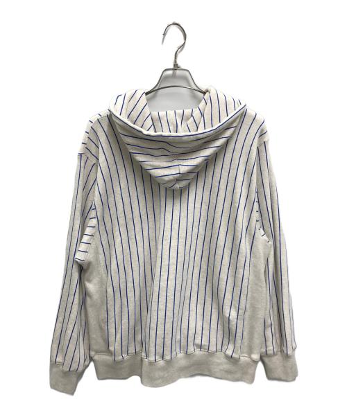 COTTON PAN（コットンパン）cotton pan (コットンパン) ストライプジップパーカー グレー サイズ:1の古着・服飾アイテム