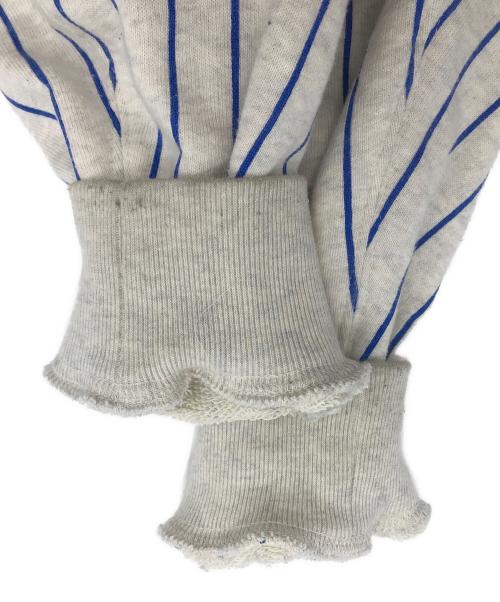 COTTON PAN（コットンパン）cotton pan (コットンパン) ストライプジップパーカー グレー サイズ:1の古着・服飾アイテム