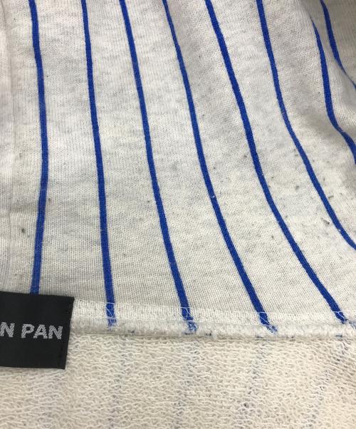 COTTON PAN（コットンパン）cotton pan (コットンパン) ストライプジップパーカー グレー サイズ:1の古着・服飾アイテム