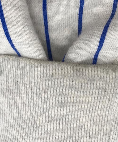 COTTON PAN（コットンパン）cotton pan (コットンパン) ストライプジップパーカー グレー サイズ:1の古着・服飾アイテム