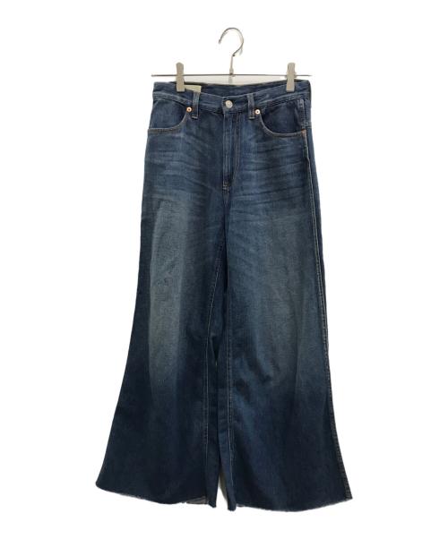 GUCCI（グッチ）GUCCI (グッチ) ワイドデニムパンツ インディゴ サイズ:W23の古着・服飾アイテム