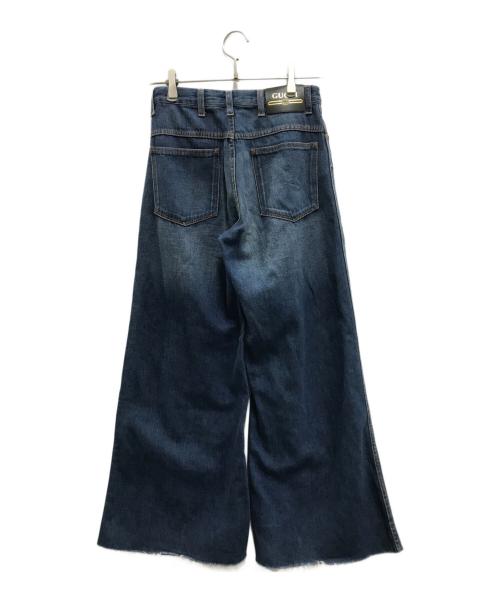 GUCCI（グッチ）GUCCI (グッチ) ワイドデニムパンツ インディゴ サイズ:W23の古着・服飾アイテム