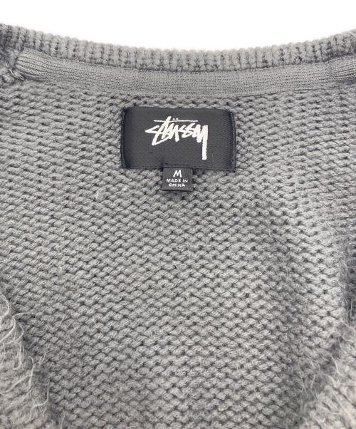 stussy（ステューシー）stussy (ステューシー) Brushed Cardigan グレー サイズ:Mの古着・服飾アイテム