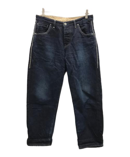 mina perhonen（ミナ ペルホネン）mina perhonen (ミナ ペルホネン) コットンリネンデニムパンツ インディゴ サイズ:40の古着・服飾アイテム