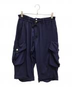 GROUND Yグラウンドワイ）の古着「コットン ツイル 2ウェイ ショーツ」｜ネイビー