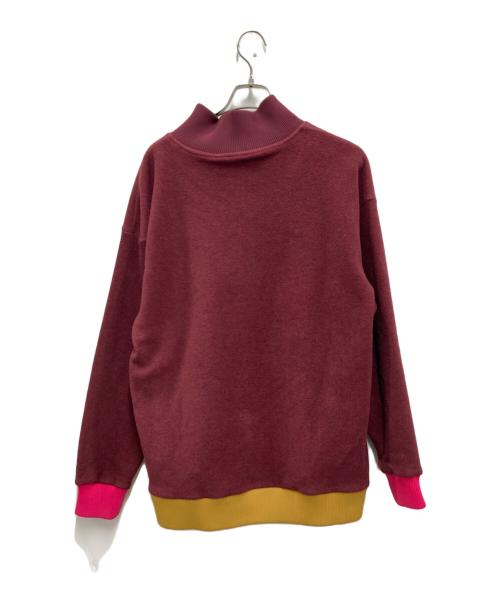 FRED PERRY（フレッドペリー）FRED PERRY (フレッドペリー) ハーフジップフリースプルオーバー ボルドー サイズ:Mの古着・服飾アイテム