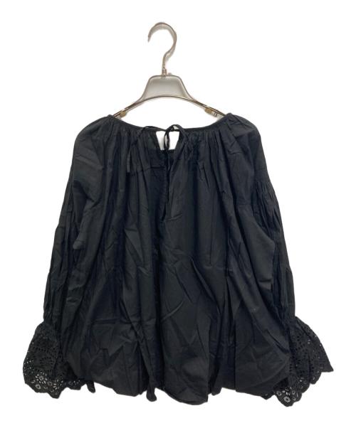 ne quittez pas（ヌキテパ）ne quittez pas (ヌキテパ) パゴタスリーブ ピンタックブラウス ブラック サイズ:FREE 未使用品の古着・服飾アイテム