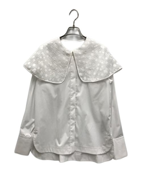 emm（エミ）emm (エミ) Big Collar Blouse ホワイト サイズ:1の古着・服飾アイテム