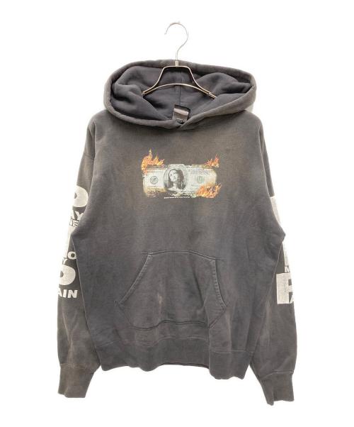 SAINT MICHAEL（セントマイケル）SAINT MICHAEL (セントマイケル) Pay money To my Pain (ペイ・マネー・トゥ・マイ ペイン) PTP HOODIE/ BRND MONEY グレー サイズ:Lの古着・服飾アイテム