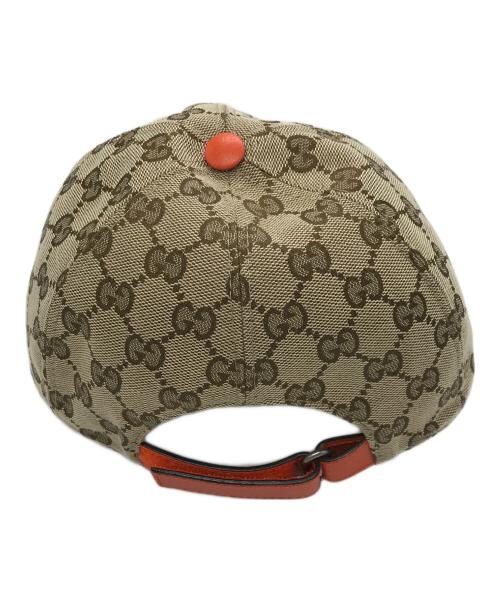 GUCCI（グッチ）GUCCI (グッチ) THE NORTH FACE (ザ ノース フェイス) GGキャンバス ロゴ刺繍ベースボールキャップ ベージュ サイズ:SIZE Mの古着・服飾アイテム