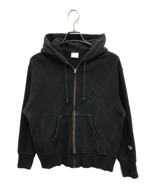 Champion REVERSE WEAVE（チャンピオン リバース ウィーブ）Champion REVERSE WEAVE (チャンピオン リバース ウィーブ) JOURNAL STANDARD (ジャーナルスタンダード) 別注ジップパーカー ブラック サイズ:Lの古着・服飾アイテム