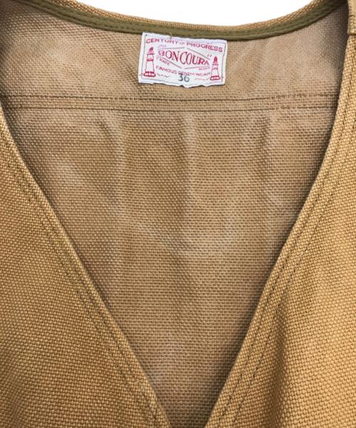 BONCOURA（ボンクラ）BONCOURA (ボンクラ) Pack Vest Duck ブラウン サイズ:36の古着・服飾アイテム