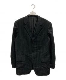 Y's for men（ワイズフォーメン）の古着「リネンウールテーラードジャケット」｜ブラック