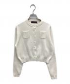 CABANキャバン）の古着「コットンカシミヤ クルーネックカーディガン」｜ホワイト