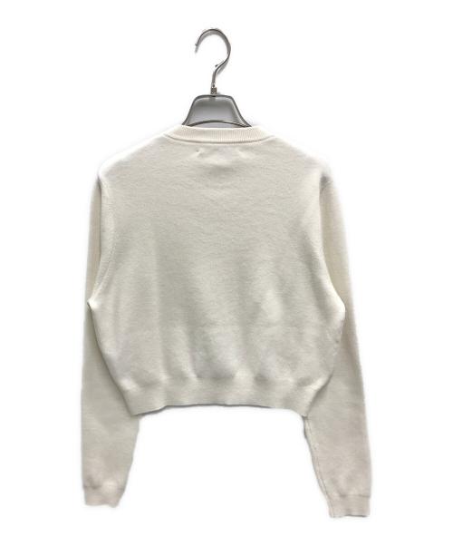 CABAN（キャバン）CABaN (キャバン) コットンカシミヤ クルーネックカーディガン ホワイト サイズ:XSの古着・服飾アイテム