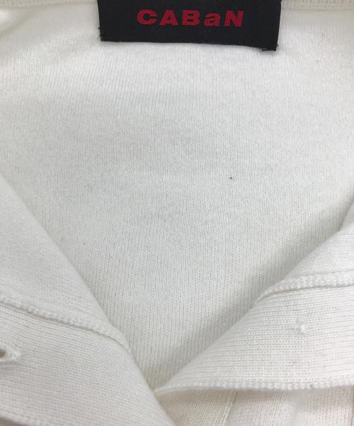 CABAN（キャバン）CABaN (キャバン) コットンカシミヤ クルーネックカーディガン ホワイト サイズ:XSの古着・服飾アイテム