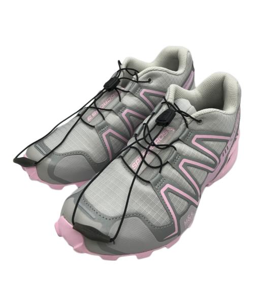 SALOMON（サロモン）SALOMON (サロモン) SPEEDCROSS 3 グレー×ピンク サイズ:24.5cmの古着・服飾アイテム