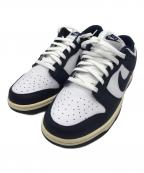 NIKEナイキ）の古着「WMNS Dunk Low "Vintage Navy"」｜ホワイト×ネイビー