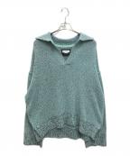 MAISON SPECIALメゾンスペシャル）の古着「Plating Skipper Prime-Over Knit Pullover」｜ブルー