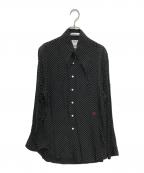MADISON BLUE×martiniqueマディソンブルー×マルティニーク）の古着「ドット リボンカラー シャツ」｜ブラック