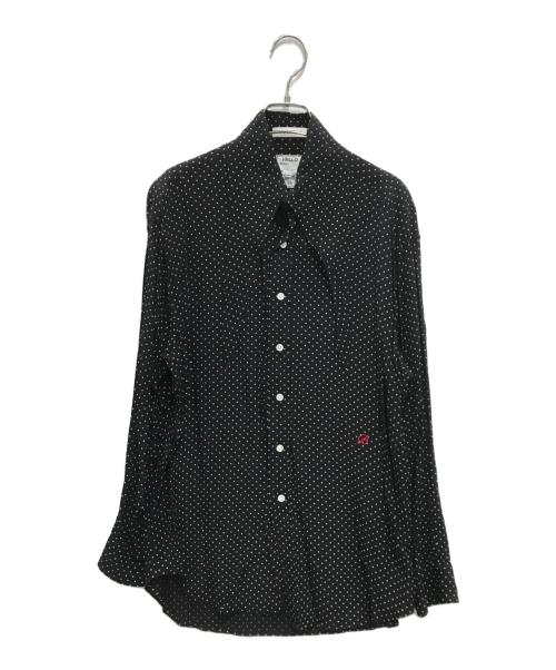 MADISON BLUE（マディソンブルー）MADISON BLUE (マディソンブルー) martinique (マルティニーク) ドット リボンカラー シャツ ブラック サイズ:XSの古着・服飾アイテム